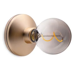 Applique de salle de bain, sans fil, Bee, or fumé, IP65, Ø12cm, H18cm - Humble