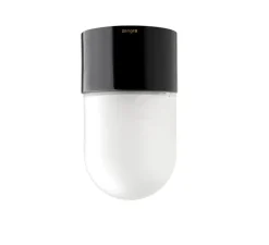 Applique de salle de bain, IP54, Glass 001, Givré, noir, Ø8,5cm, H15cm- Zangra