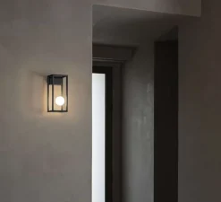 Applique d'extérieur, Abachina, noir, IP44, LED, 3000k, 410 lm, L14cm, H32cm - Karman