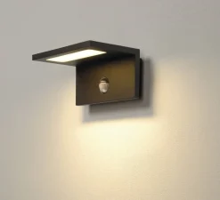 Applique d'extérieur, Angolux Sensor, anthracite, IP44, LED, 3000K, 750 lm, L17cm, H8,5cm - SLV
