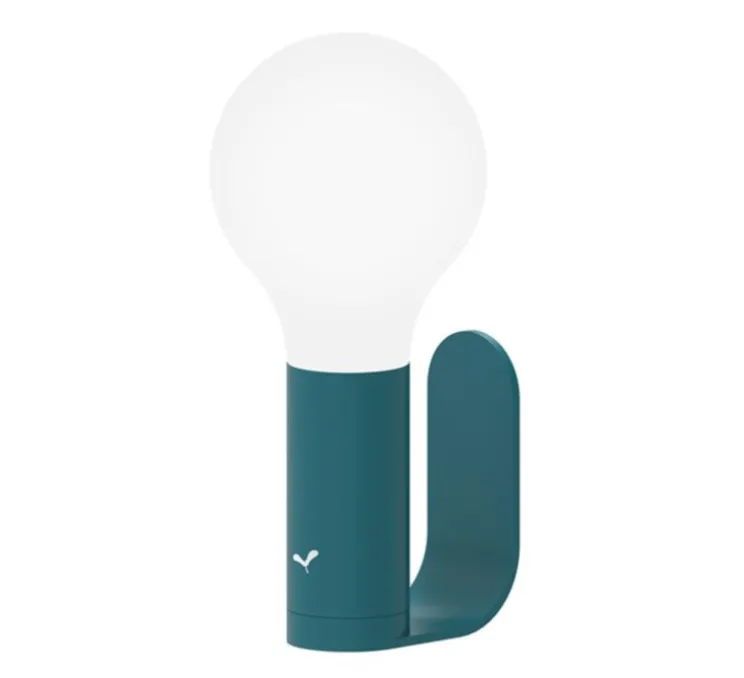 Applique d'extérieur, APLÔ, bleu acapulco, IP54, LED, 70lm, 3000 à 6000K, Ø16,5cm, H36cm - FERMOB