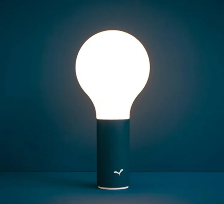 Applique d'extérieur, APLÔ, bleu acapulco, IP54, LED, 70lm, 3000 à 6000K, Ø16,5cm, H36cm - FERMOB