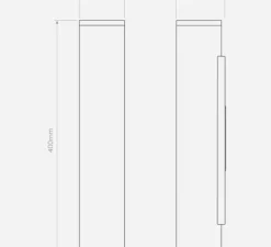 Applique d'extérieur, Ava 400, noir texturé, IP44, L7,5cm, H40cm - Astro