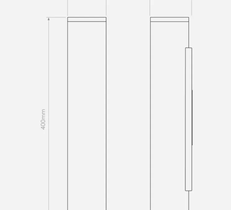 Applique d'extérieur, Ava 400, noir texturé, IP44, L7,5cm, H40cm - Astro