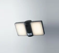 Applique d'extérieur avec caméra de surveillance intégrée, Vysor, anthracite, IP54, LED, 4000K, 2640 lm, L26,5cm, H13,2cm - Nedgis