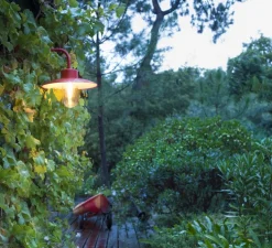 Applique d'extérieur, Belcour N° 9, rouge signalisation, IP44, L32cm, H38,5cm - Roger Pradier