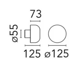 Applique d'extérieur, Bellhop, aluminium, IP65, LED, dim, 3000K, 580 lm, L12,5cm, H12,5cm - Flos