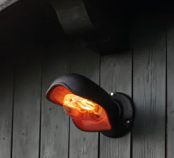 Applique d'extérieur, Bistro, noir, brique, IP44, L34cm, H16cm - Toscot