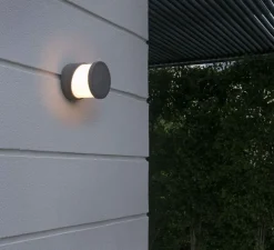 Applique d'extérieur, BLOCK 13.5, GRIS, IP65, Ø14,7cm, H13,5cm - FARO