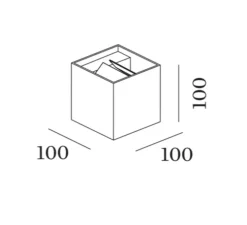 Applique d'extérieur, Box outdoor 2.0, blanc, IP65, LED, dim, 2700K, 880 lm, Ø10cm, H10cm - Wever&Ducré