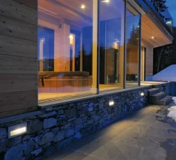 Applique d'extérieur, Brick Downunder, gris argent, IP54, LED, 3000K, 30lm, L17cm, H10,5cm - SLV