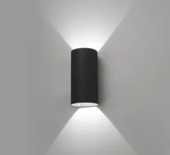 Applique d'extérieur, Bruc, Gris foncé, 830 lm, 3000k, LED, L12cm, H24cm - Faro