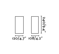 Applique d'extérieur, Bruc, Gris foncé, 830 lm, 3000k, LED, L12cm, H24cm - Faro