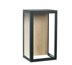 Applique d'extérieur, Carré, bois, noir, IP44, LED, 2700K, 1650lm, L20cm, H35cm - Ethimo