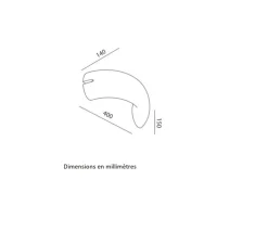 Applique d'extérieur, Castelverde M, rouille, IP55, L40cm, H15cm - Toscot