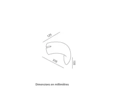 Applique d'extérieur, Castelverde S, blanc, IP55, L31cm, H12,5cm - Toscot