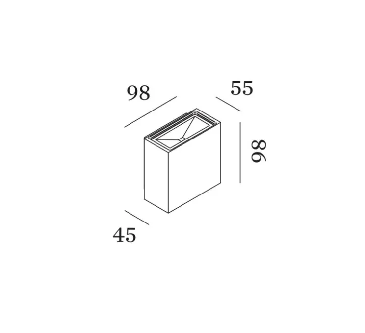 Applique d'extérieur, Central outdoor 1.0, blanc, IP65, LED, dim, 3000K, 620 lm, L9,8cm, H9,8cm - Wever&Ducré