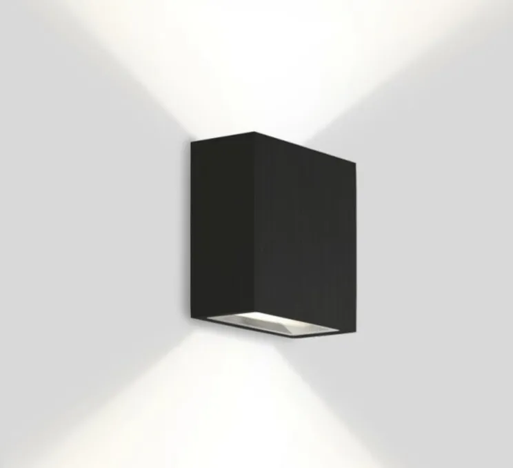 Applique d'extérieur, Central Outdoor 2.0, noir, IP65, LED, dim, 3000K, 970 lm, L9,8cm, H9,8cm - Wever&Ducré