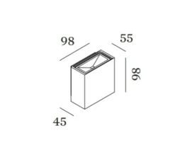 Applique d'extérieur, Central Outdoor 2.0, noir, IP65, LED, dim, 3000K, 970 lm, L9,8cm, H9,8cm - Wever&Ducré