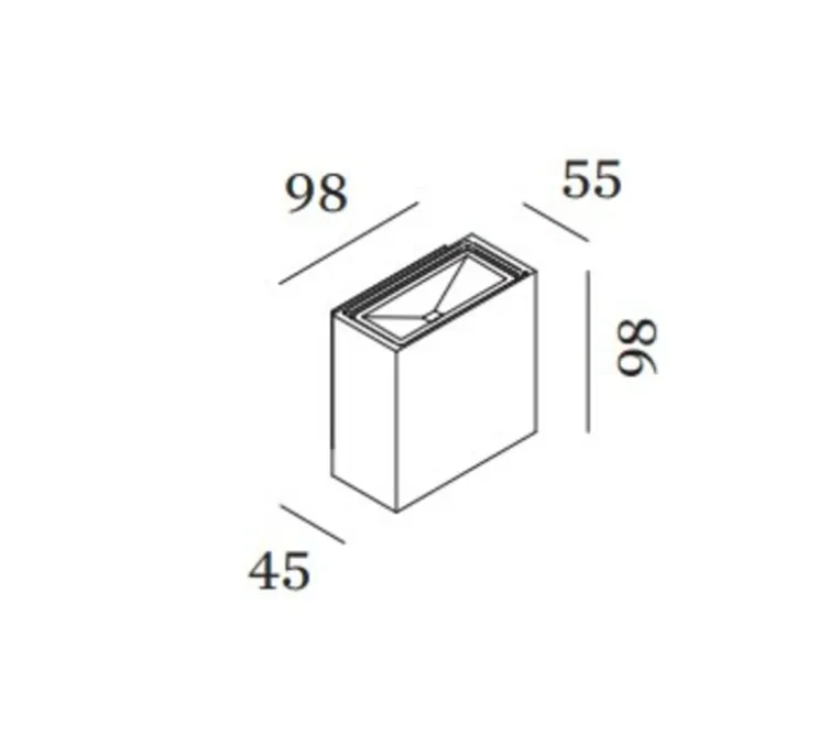 Applique d'extérieur, Central Outdoor 2.0, noir, IP65, LED, dim, 3000K, 970 lm, L9,8cm, H9,8cm - Wever&Ducré