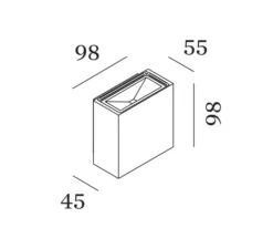 Applique d'extérieur, Central outdoor 1.0, bronze, IP65, LED, dim, 3000K, 620 lm, L9,8cm, H9,8cm - Wever&Ducré