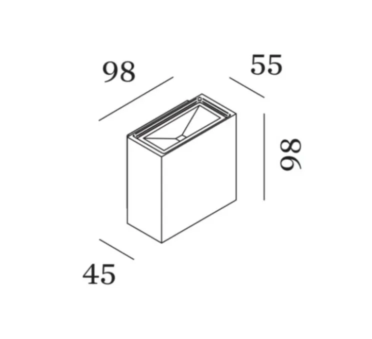 Applique d'extérieur, Central outdoor 1.0, bronze, IP65, LED, dim, 3000K, 620 lm, L9,8cm, H9,8cm - Wever&Ducré