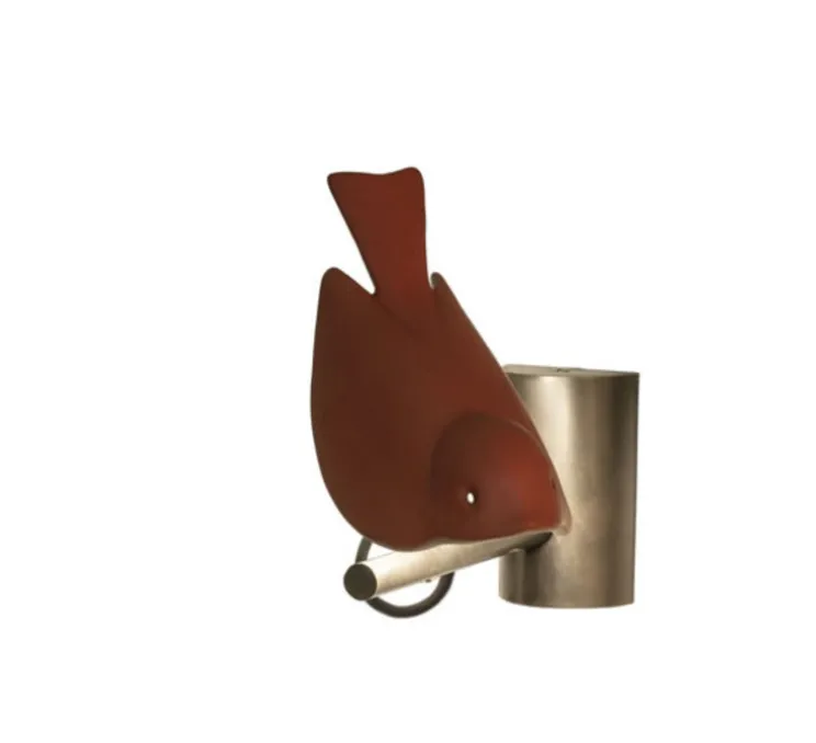 Applique d'extérieur, Chirp, rouge, IP55, LED, 2700K, 360 lm, L18cm, H12cm - Toscot