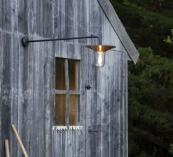 Applique d'extérieur, Cooper N° 3, verre clair Cuivre vernis sans patine 084, IP65, L30,2cm, H78,2cm - Roger Pradier