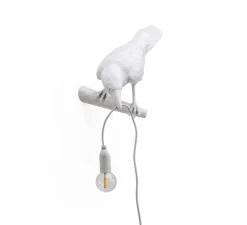 Applique d'extérieur, Corbeau, Bird Lamp Looking Left Outdoor, blanc, L32,8cm, H14,5cm - Seletti