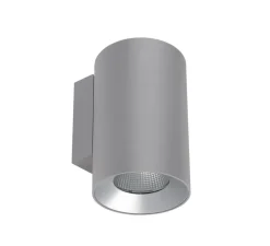 Applique d'extérieur, Cosmos Emission Simple Medium, gris, IP66, LED, 3000K, 1823 lm, Ø11cm, H17,8cm - LEDS C4