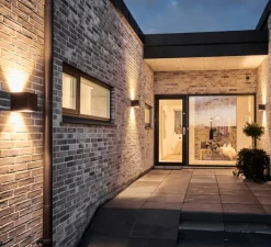 Applique d'extérieur, CUBE XL Up&Down, noir, IP54, LED, 3000K, 1080lm, Ø15cm, H15cm - Light Point