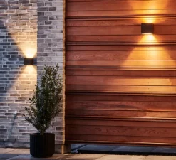 Applique d'extérieur, CUBE XL Up&Down, noir, IP54, LED, 3000K, 1080lm, Ø15cm, H15cm - Light Point