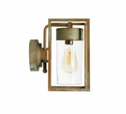 Applique d'extérieur, Cubic 3372, Laiton vieilli, IP44, L15cm, H27cm - Moretti Luce