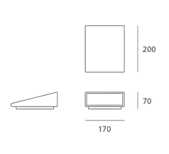 Applique d'extérieur, Cuneo Wall/Floor, rouille, 3000K, IP65, 1022lm, L17cm, H20cm -Artemide