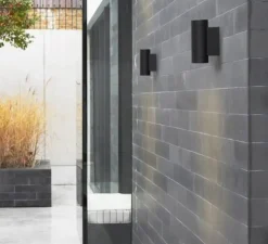 Applique d'extérieur, Dartmouth Twin, LED, noir, IP54, 3000K, 542lm, L6,5cm, H16,5cm - Astro