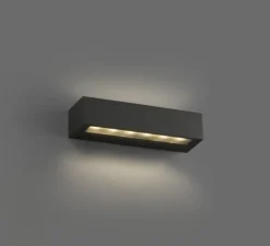 Applique d'extérieur, DORO-13 , gris, IP65, LED, 3000K, 1000lm, L22,2cm, H7cm - FARO