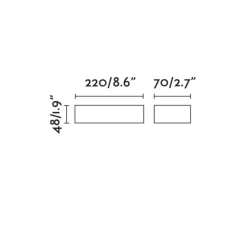 Applique d'extérieur, DORO-13 , marron, IP65, LED, 3000K, 1000lm, L22,2cm, H7cm - FARO