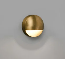 Applique d'extérieur, DRAK, laiton, IP44, LED, 3000K, 220lm, Ø9cm, H4cm - Faro