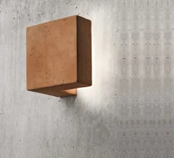 Applique d'extérieur, Edge, terracotta, IP65, L16cm, H16cm - Toscot