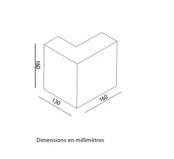 Applique d'extérieur, Edge, terracotta, IP65, L16cm, H16cm - Toscot