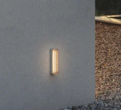 Applique d'extérieur, Estadio Singular, blanc, IP65, LED, dim, 2700K, 204 lm, L6,2cm, H30,4cm - Santa & Cole