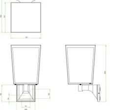 Applique d'extérieur, Farringdon, noir, IP44, L16cm, H30cm - Astro