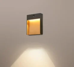 Applique d'extérieur, Flatt sensor, anthracite, IP54, LED, 3000K/4000K, 530lm, L18cm, H23cm - Slv