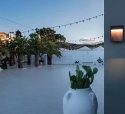 Applique d'extérieur, Flatt, noir, IP65, LED, K, 500lm, Ø18cm, H23cm - Slv