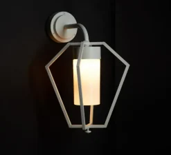 Applique d'extérieur, Gemstone 3451, Blanc, verre opale, IP44, L32cm, H48cm - Moretti Luce