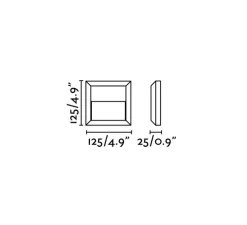 Applique d'extérieur, Grant Square, gris, IP65, LED, 3000K, 65 lm, L12,5cm, H12,5cm - Faro