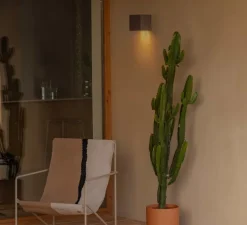 Applique d'extérieur, Grot 160, béton, IP55, LED, 2700K, 122 lm, L16cm, H12cm - Faro