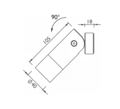 Applique d'extérieur, Kew 40 Surface, bronze, IP66, LED, dim, 2700K, 840 lm, Ø40cm, H10,5cm - John Cullen