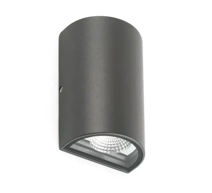 Applique d'extérieur, Lace, gris foncé, IP54, LED, 4000K, 315lm, L10cm, H16cm - Faro