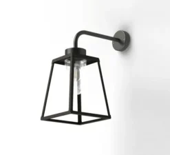 Applique d'extérieur, Lampiok 1 n°5, gris noir, verre clair, IP65, L22,4cm, H46,3cm - Roger Pradier